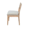 Casa Dining Side Chair Set of 2 | Open Back | Gray Cushion | Wheat Brown Wood