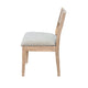 Casa Dining Side Chair Set of 2 | Open Back | Gray Cushion | Wheat Brown Wood