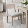 Casa Dining Side Chair Set of 2 | Open Back | Gray Cushion | Wheat Brown Wood