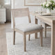 Casa Dining Side Chair Set of 2 | Open Back | Gray Cushion | Wheat Brown Wood