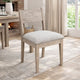 Casa Dining Side Chair Set of 2 | Open Back | Gray Cushion | Wheat Brown Wood