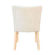 Dining Side Chair Set of 2 | Curved Back | Ivory Cushions | Oak Brown Wood