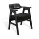 Reno Dining Armchair Set of 2 | Curved Back w Seat Cushion | Umbra Black