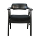 Reno Dining Armchair Set of 2 | Curved Back w Seat Cushion | Umbra Black