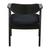 Reno Dining Armchair Set of 2 | Curved Back w Seat Cushion | Umbra Black