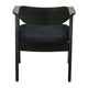 Reno Dining Armchair Set of 2 | Curved Back w Seat Cushion | Umbra Black