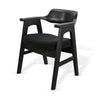 Reno Dining Armchair Set of 2 | Curved Back w Seat Cushion | Umbra Black