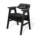 Reno Dining Armchair Set of 2 | Curved Back w Seat Cushion | Umbra Black
