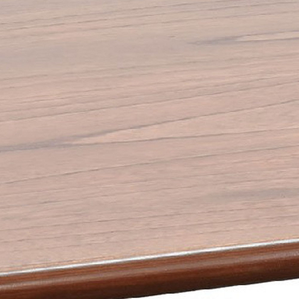 Natra Coffee Table | 52" Rectangular | Sculpted Base Cinnamon Brown