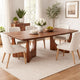 Natra Coffee Table | 52" Rectangular | Sculpted Base Cinnamon Brown