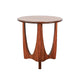 Natra Chair Side Table | 22" Round | Sculpted Base Cinnamon Brown