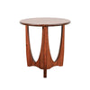 Natra Chair Side Table | 22" Round | Sculpted Base Cinnamon Brown