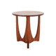 Natra Chair Side Table | 22" Round | Sculpted Base Cinnamon Brown