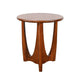 Natra Side End Table | 26" Round | Sculpted Base Cinnamon Brown