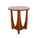 Natra Side End Table | 26" Round | Sculpted Base Cinnamon Brown