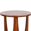 Natra Side End Table | 26" Round | Sculpted Base Cinnamon Brown