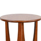 Natra Side End Table | 26" Round | Sculpted Base Cinnamon Brown