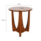 Natra Side End Table | 26" Round | Sculpted Base Cinnamon Brown