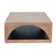 Lesy Coffee Table | 36" Square Top with Lower Shelf | Brown | Black