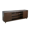 TV Media Stand Cabinet | 86" Wide | 2 Open Shelves | Walnut Brown