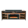 TV Media Stand Cabinet | 86" Wide | 2 Open Shelves | Walnut Brown