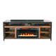 TV Media Stand Cabinet | 86" Wide | 2 Open Shelves | Walnut Brown