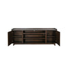 TV Media Stand Cabinet | 86" Wide | 2 Open Shelves | Walnut Brown