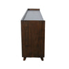 TV Media Stand Cabinet | 86" Wide | 2 Open Shelves | Walnut Brown