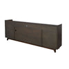 TV Media Stand Cabinet | 86" Wide | 2 Open Shelves | Walnut Brown
