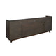 TV Media Stand Cabinet | 86" Wide | 2 Open Shelves | Walnut Brown