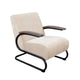 Nera Industrial Accent Chair | Muuto Nude Polyester | Black Metal Frame