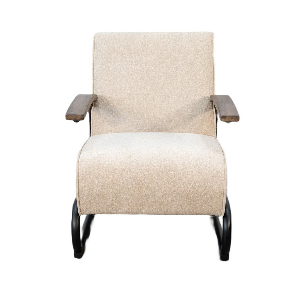 Nera Industrial Accent Chair | Muuto Nude Polyester | Black Metal Frame