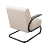 Nera Industrial Accent Chair | Muuto Nude Polyester | Black Metal Frame