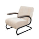 Nera Industrial Accent Chair | Muuto Nude Polyester | Black Metal Frame