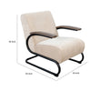 Nera Industrial Accent Chair | Muuto Nude Polyester | Black Metal Frame
