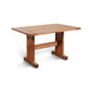 Marv 5pc Dining Table Set | Ladder Back Padded Chairs | Rustic Oak Brown