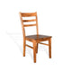 Marv 5pc Dining Table Set | Ladder Back Padded Chairs | Rustic Oak Brown