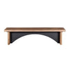 Dining Bench | 72" Desert Brown Mahogany Wood | Black Arched Base
