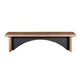Dining Bench | 72" Desert Brown Mahogany Wood | Black Arched Base