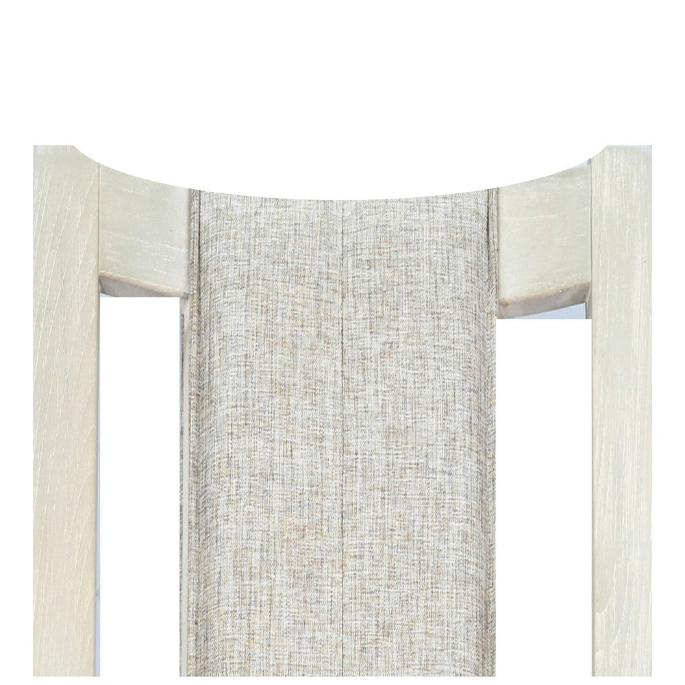 Keza Rocking Chair | Padded Seat | Light Gray Mindi Wood Frame