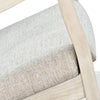 Keza Rocking Chair | Padded Seat | Light Gray Mindi Wood Frame