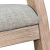 Keza Rocking Chair | Gray Padded Seat | Wheat Brown Mindi Wood Frame