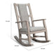 Keza Rocking Chair | Gray Padded Seat | Wheat Brown Mindi Wood Frame