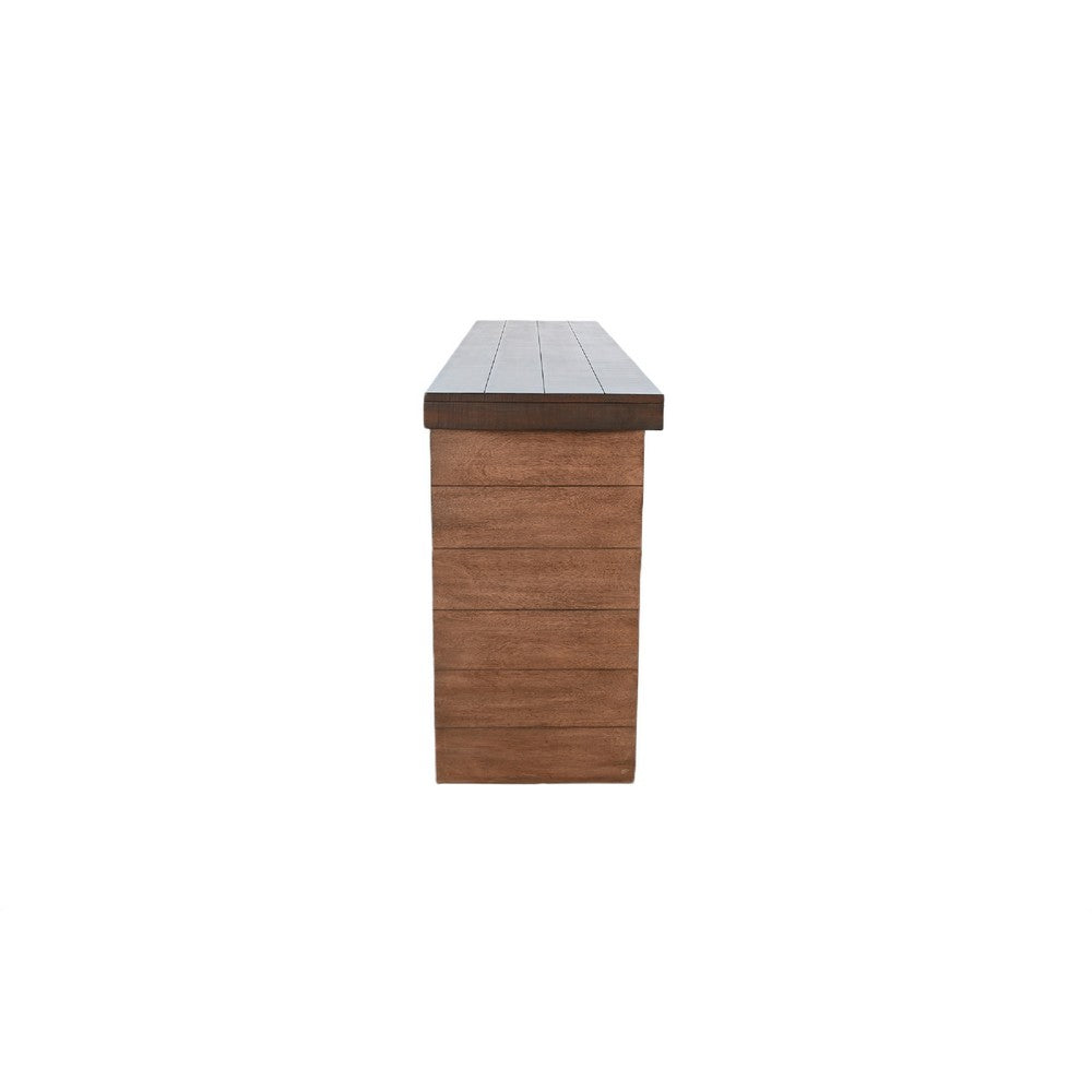 Wedy Sideboard Dining Server | 4 Door Cabinet | 86" Brown Mahogany Wood