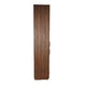 Wedy Curio Cabinet | Glass Doors | 86" Brown Finish Mahogany Wood
