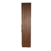 Wedy Curio Cabinet | Glass Doors | 86" Brown Finish Mahogany Wood