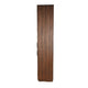 Wedy Curio Cabinet | Glass Doors | 86" Brown Finish Mahogany Wood