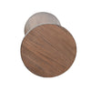 Myro Accent Table | 13" Round Top with Cone Base | Buckskin Brown Mahogany Wood