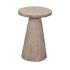 Myro Accent Table | 13" Round Top with Cone Base | Hazelnut Brown Mahogany Wood