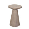 Myro Accent Table | 13" Round Top with Cone Base | Hazelnut Brown Mahogany Wood